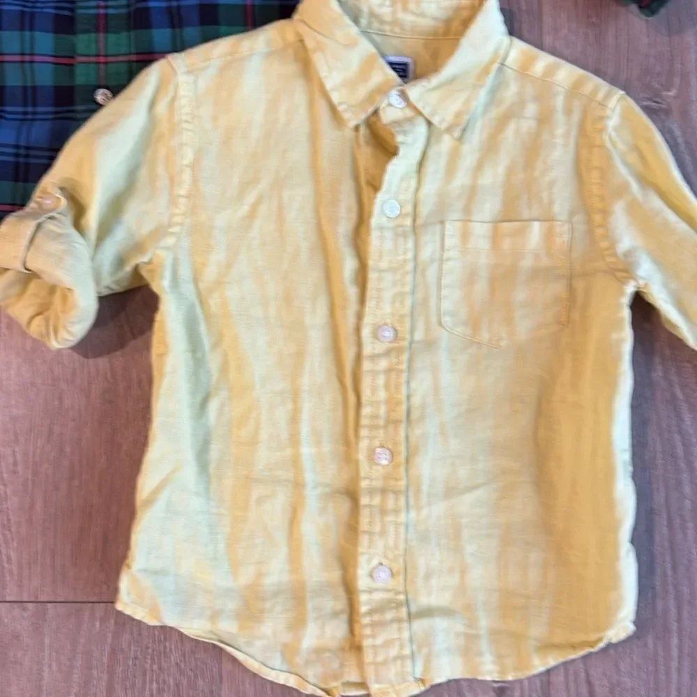((2 PIECE)) RALPH LAUREN AND JANIE AND JACK BUTTON DOWN BUNDLE LINEN AND COTTON